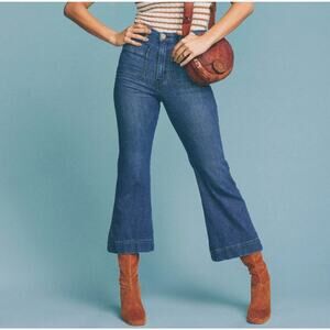 Show Me Your Mumu Wide Leg Jeans Dark Wash High Rise Flared Size 26